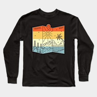 Travel Map Long Sleeve T-Shirt